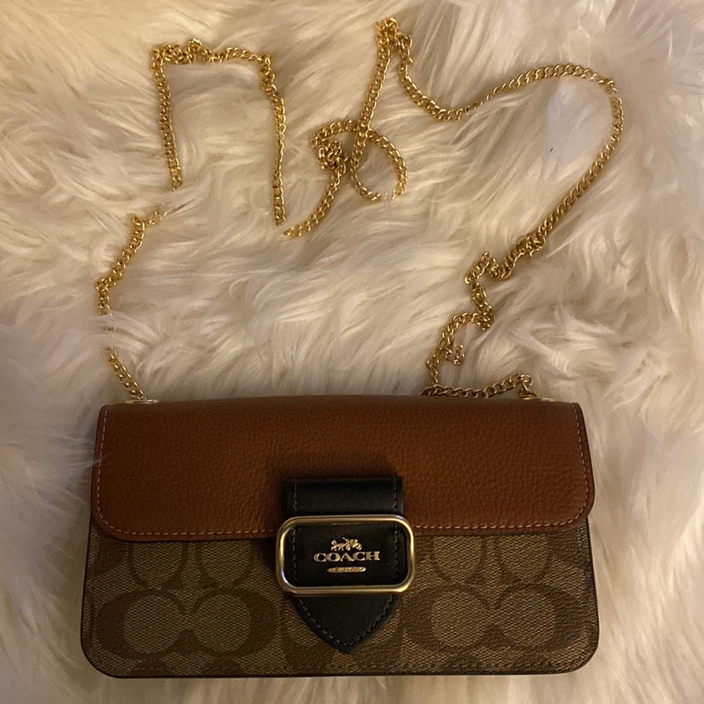 Morgan Crossbody In Colorblock Signature Canvas - Picture 8 of 10